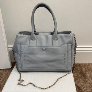 Marc Jacobs Empire City Light blue Pebbled Leather Satchel handbag purse